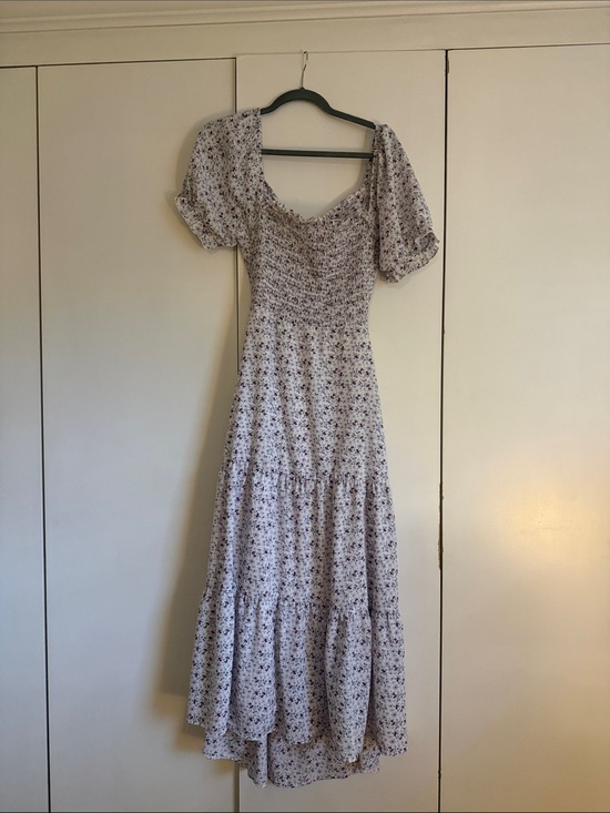 Altar'd State Dresses & Skirts - ALTR’D STATE Floral Puff-Sleeve Maxi Dress in Light Lavender